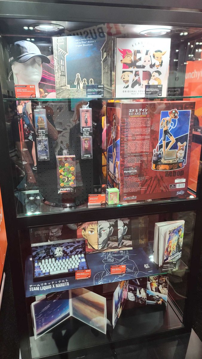 DamianEstrada's tweet photo. It’s so awesome to see our #LIQUIDxNARUTO collection in stock at the Crunchyroll booth! 🍜

#AX2023 https://t.co/CXh2EIagtF