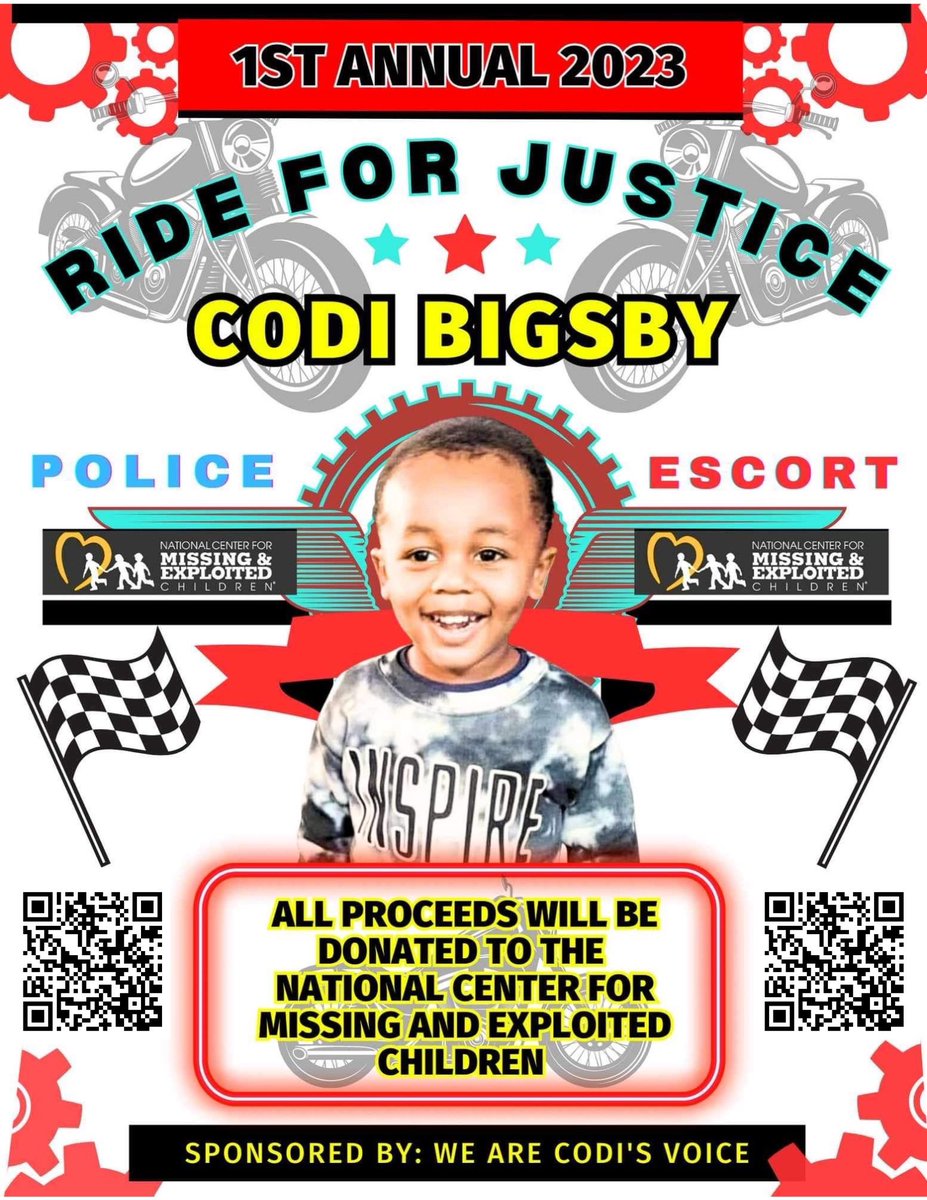 #Codibigsby Ride For Justice!Codi Bigsby July 30th 11:00am starts at Williamsburg Outlet Mall and Ends at the Codi Fence in Hampton, Va <a href="/WAVY_News/">WAVY TV 10</a> <a href="/WTKR3/">WTKR News 3</a> <a href="/jlsegarra/">Jennifer S.</a> <a href="/jcbme/">dorothy cook</a> <a href="/crime_unlimited/">True Crime Unlimited</a> <a href="/HamptonVAPolice/">Hampton VA Police</a> <a href="/511hamptonroads/">511 Hampton Roads</a>