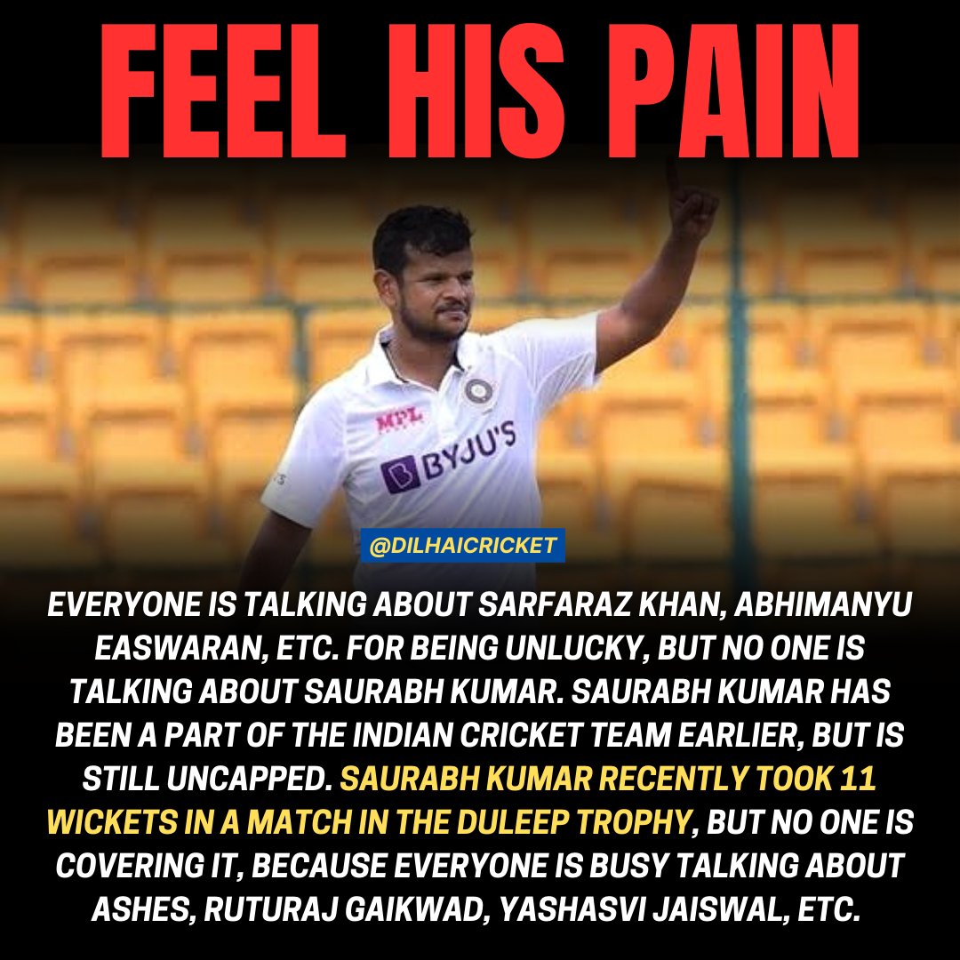 Just think about him! #Cricket #DuleepTrophy #BCCI #IndianCricketTeam