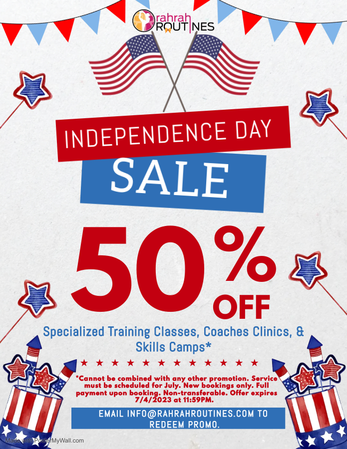 🇺🇲FOURTH OF JULY SALE: 50% OFF Cheerleading Services for Teams &amp; Coaches🇺🇲 - mailchi.mp/beee7ff9b9c2/f…