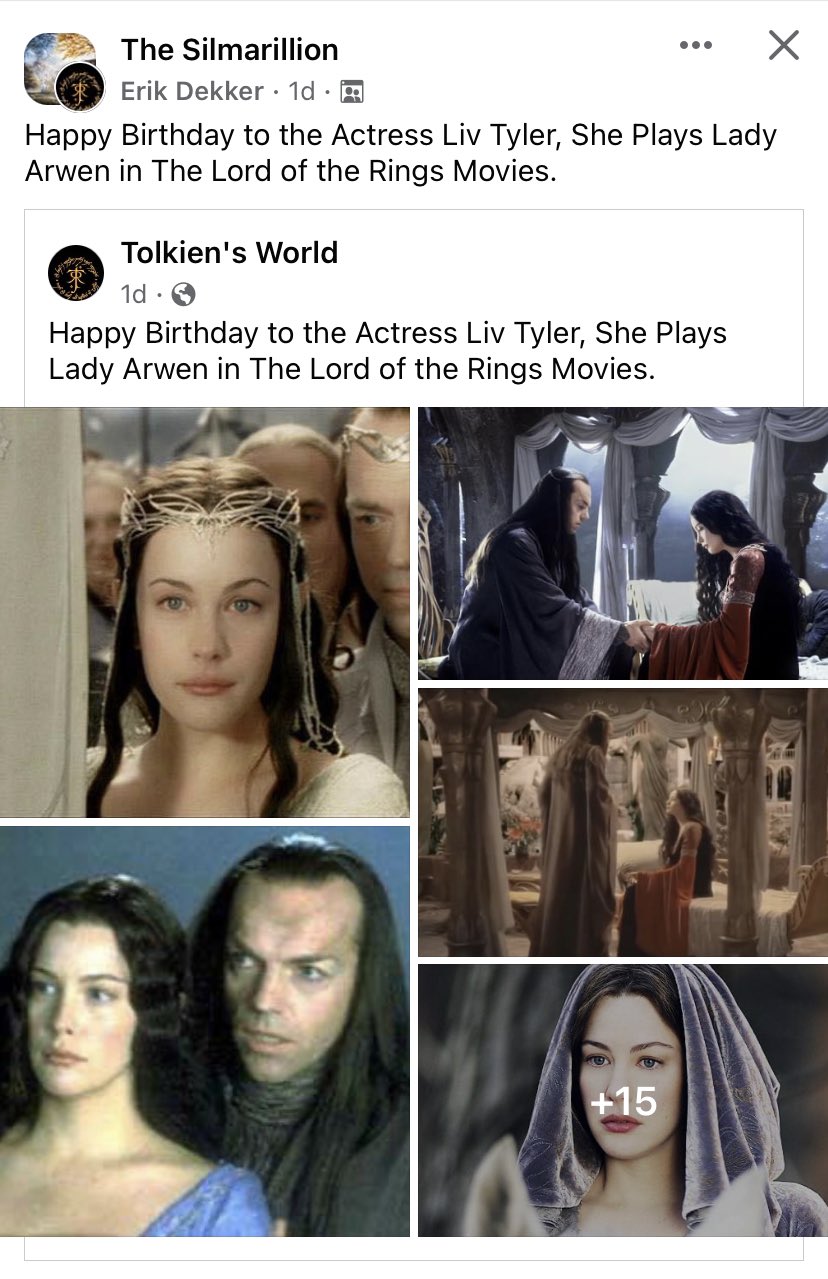 Happy Birthday to the Actress Liv Tyler, She Plays Lady Arwen in The Lord of the Rings Movies. 