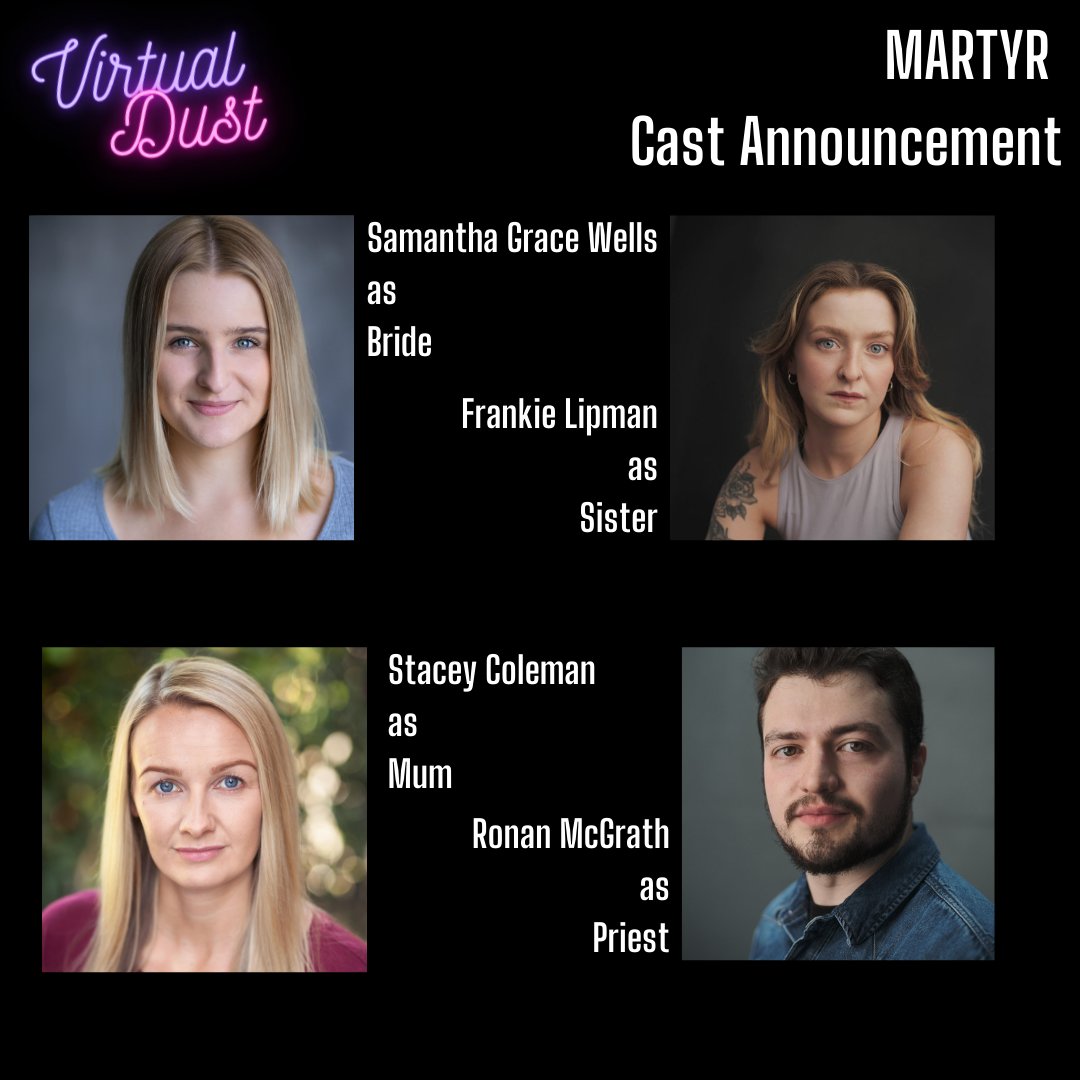 JuicyActingAnt's tweet photo. THERE SHE ISSSS @_StaceyColeman 😂. Ending our #VirtualDust casting announcements with a big 💥 is the counterpart to @InParallelProd, the SUBLIME Stacey 🤩😍. #MARTYR isn't stopping there though as we've got Frankie Lipman &amp; Samantha Grace Wells too 🔥🔥 
Congratulations 👏🏻xxx https://t.co/rbmoTLJX3f