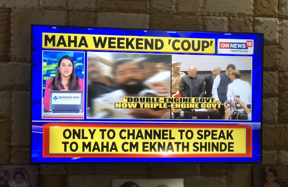vigneshsmani's tweet photo. Only TO channel TO speak TO Maha CM @CNNnews18 

#funny #livenews #maharastrapolitics #politics #CM https://t.co/tFJbBboARX