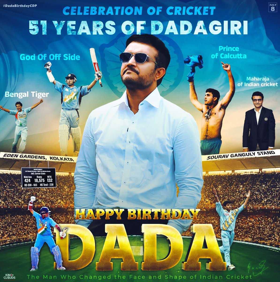 ankdedhia's tweet photo. Happy to Share the official CDP for @SGanguly99 51st Birthday!! Advance Happy Birthday DADA!
#dadabirthdayCDP #souravganguly #happybirthdaydada #july8th https://t.co/gh286AWrcq