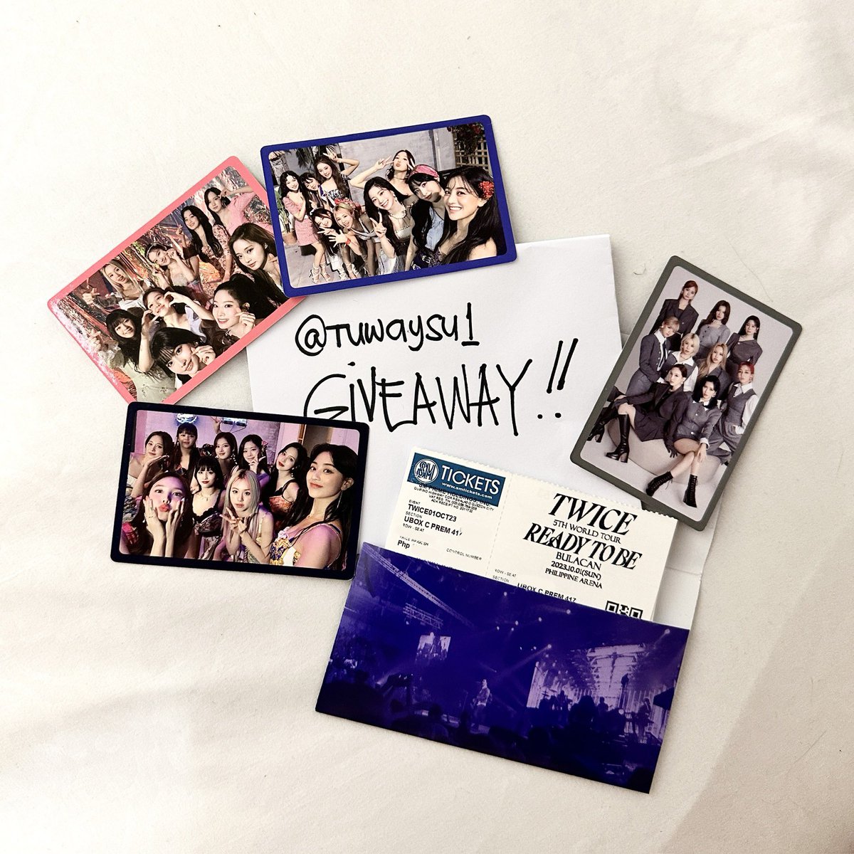 Tuwaysu1's tweet photo. ✨ TWICE CONCERT TICKET PH GIVEAWAY ✨

still don’t have a ticket to TWICE Ready to Be in Bulacan Manila concert? now is your chance fellow ONCEsu!! 🤗

To join:
👉🏻 follow us @Tuwaysu1 & rt this tweet
👉🏻 comment the perf you wanna see live the most + #ThankYouTuwaysu1  
👉🏻 ends on Sept 22

check other infos on this thread +++
#Tuwaysu1_Giveaways