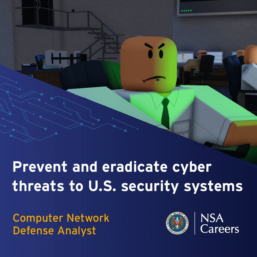 RichardClarkeAP's tweet photo. The NSA is currently recruiting! Join our fantastic team and be apart of something prideful. https://t.co/YhAt6LltK9
