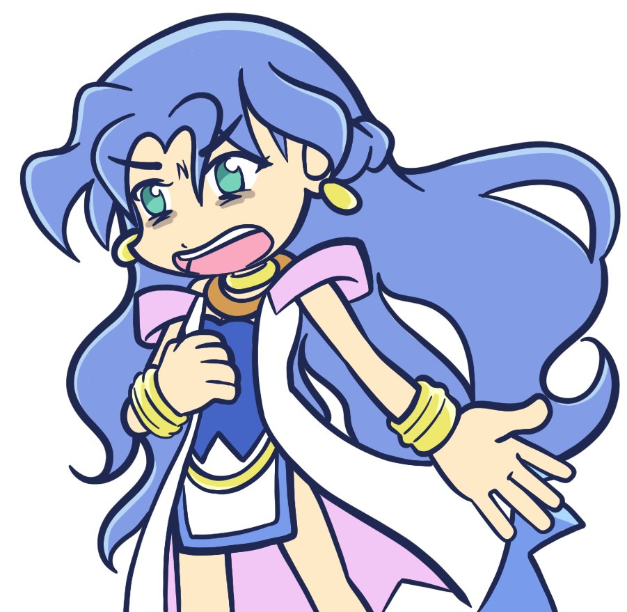 PinkGeekNeni's tweet photo. Some spriteart of Rulue that @ModMamono  commissioned from me for the Saturn Madou Nutshell videos.

If you wanna keep seeing my content in the future despite the Muskrat's idiocy, please follow me on tumblr:
https://t.co/YKJRBMJdQu https://t.co/vpbuU4lG6K
