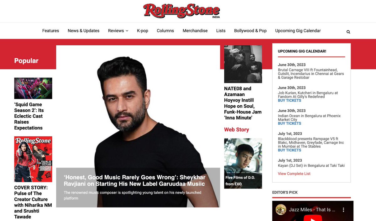 Thank you <a href="/RollingStoneIN/">Rolling Stone India</a> 🙏 rollingstoneindia.com/sheykhar-ravji… <a href="/garuudaamusiic/">Garuudaa Musiic</a>