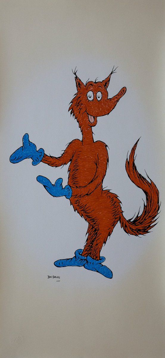AddictedGallery's tweet photo. "I can’t blab such blibber blubber! My tongue isn’t made out of rubber." ~ Mr. Knox, Fox In Socks
Get Your Art Fix!
"Fox In Socks 50th Anniversary" by Dr. Seuss, 2015 https://t.co/Ac0WB9y3MW
#DrSeuss #FoxInSocks #illustration #tonguetwister #artforchildren #artgallery #buyart https://t.co/9GcWJyDwbM
