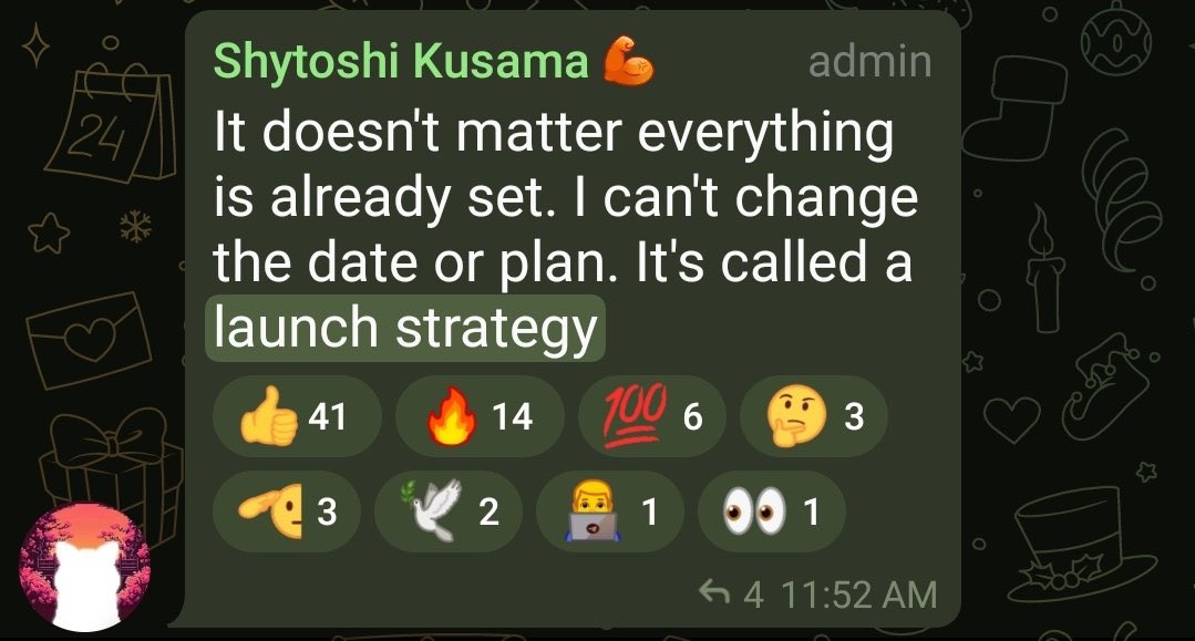 Shibariumgem's tweet photo. BREAKING🔥

SHYTOSHI KUSAMA says #shibarium Launch Date is planned!

#RIPTwitter #TwitterLimit #Crypto 
#JEEF #shibarium #PEPEARMY #Bina https://t.co/hjbDl0cytT