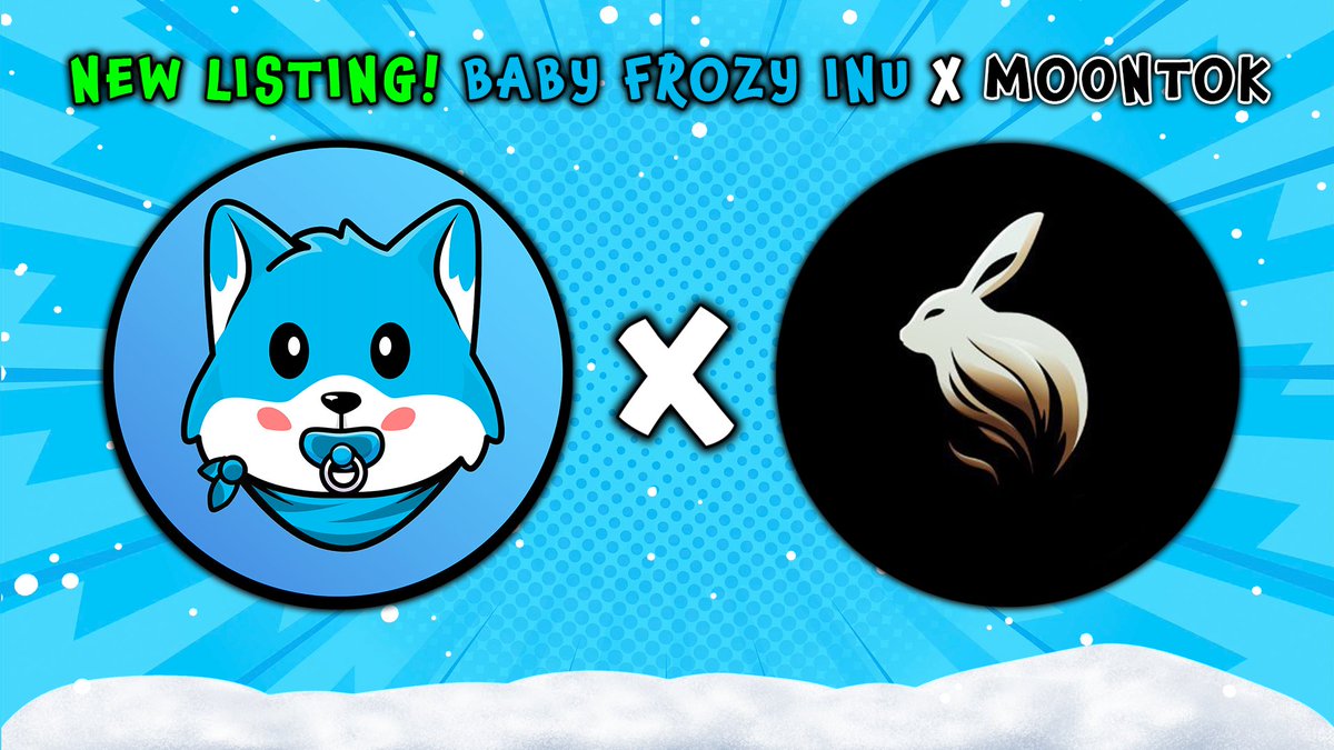 babyfrozyinu's tweet photo. BIG NEWS 🔥

BABY FROZY INU IS LISTED ON #MOONTOK 🚀🚀🚀

Wait for new listings... 👀

#BabyFrozyInu #BSC https://t.co/sg50qk1a43