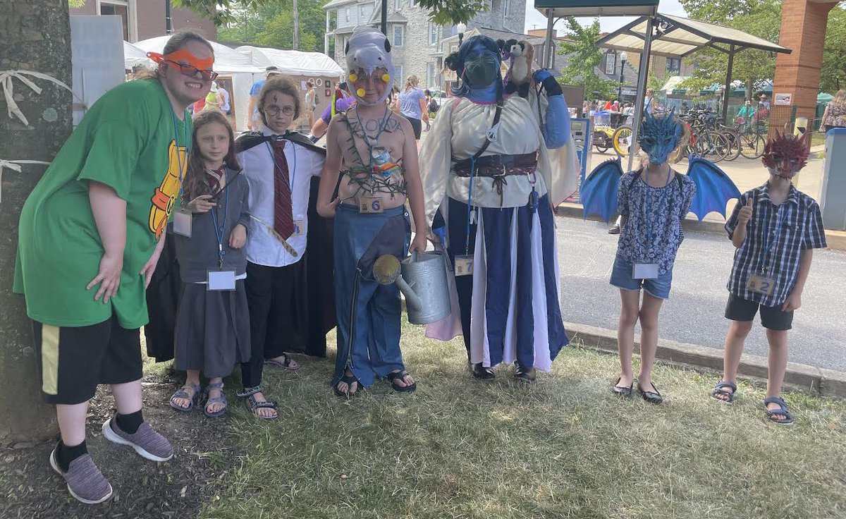 SchlowLibrary's tweet photo. Our #CostumeContest is BACK at #BookFestPA on Saturday, July 15 at 1pm! Categories include Most Creative, Best Kids & Best in Show. Visit https://t.co/OgMgmthAyc for details including contest rules. @CPArtsFestival https://t.co/c3fENbU9bh