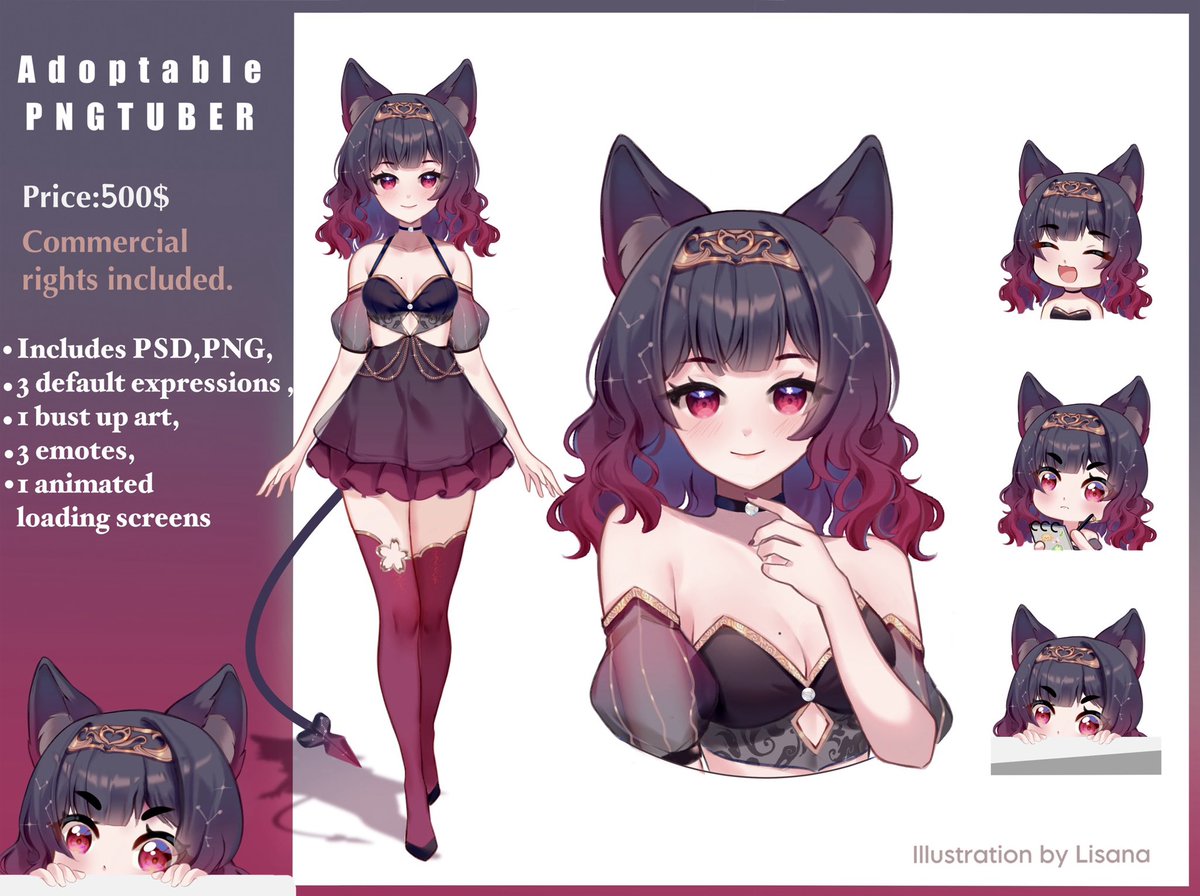 jferdaous1's tweet photo. PNG-TUBER adoptable for sale!
It includes~
-PNGtuber model(3 basic expressions)
-1 bust up art
-3 emotes
-1 animated loading screen. 
Payment plan is also available. 
Any support is super appreciated. 
More below👇🏼 https://t.co/fCkFb7WYm5
