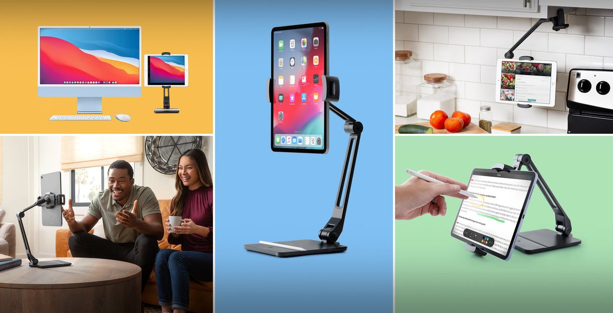 twelvesouth's tweet photo. "#HoverBarDuo is a unique stand...You can get numerous viewing and sketching angles...making it an incredibly flexible stand for some niche use cases." Thanks @MobileSyrup! Shop the amazingly versatile #iPad stand at #TwelveSouth: https://t.co/cyI3q4gVZ8 https://t.co/1Q5ByedrTh