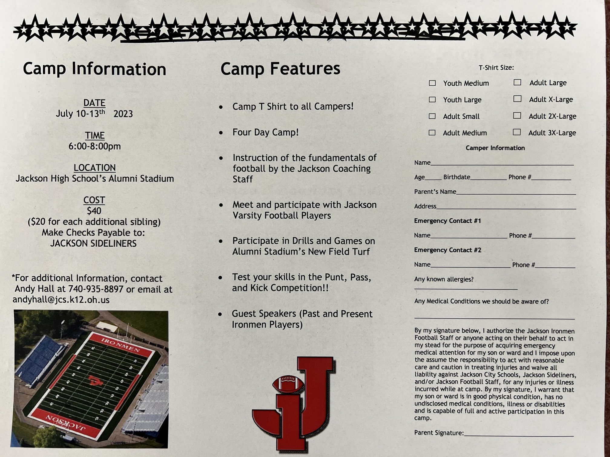 Jackson Ironmen Football on Twitter "One more week before Youth Camp