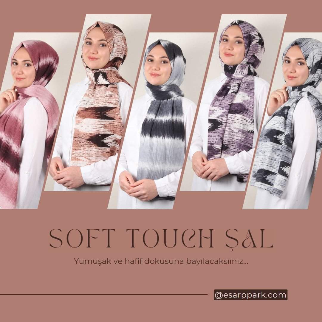 pamuklu şallar, hem şık, hem rahat, tüm mağazalarımızda ve esarppark.com da