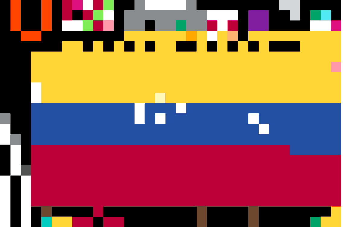 Flag of Colombia: Colombia is a country on the northwest coast of South America.On the ugly pufferfish pond, a group of users made the Colombian flag. Venezuelan users attacked to try and make it the Venezuelan flag.
