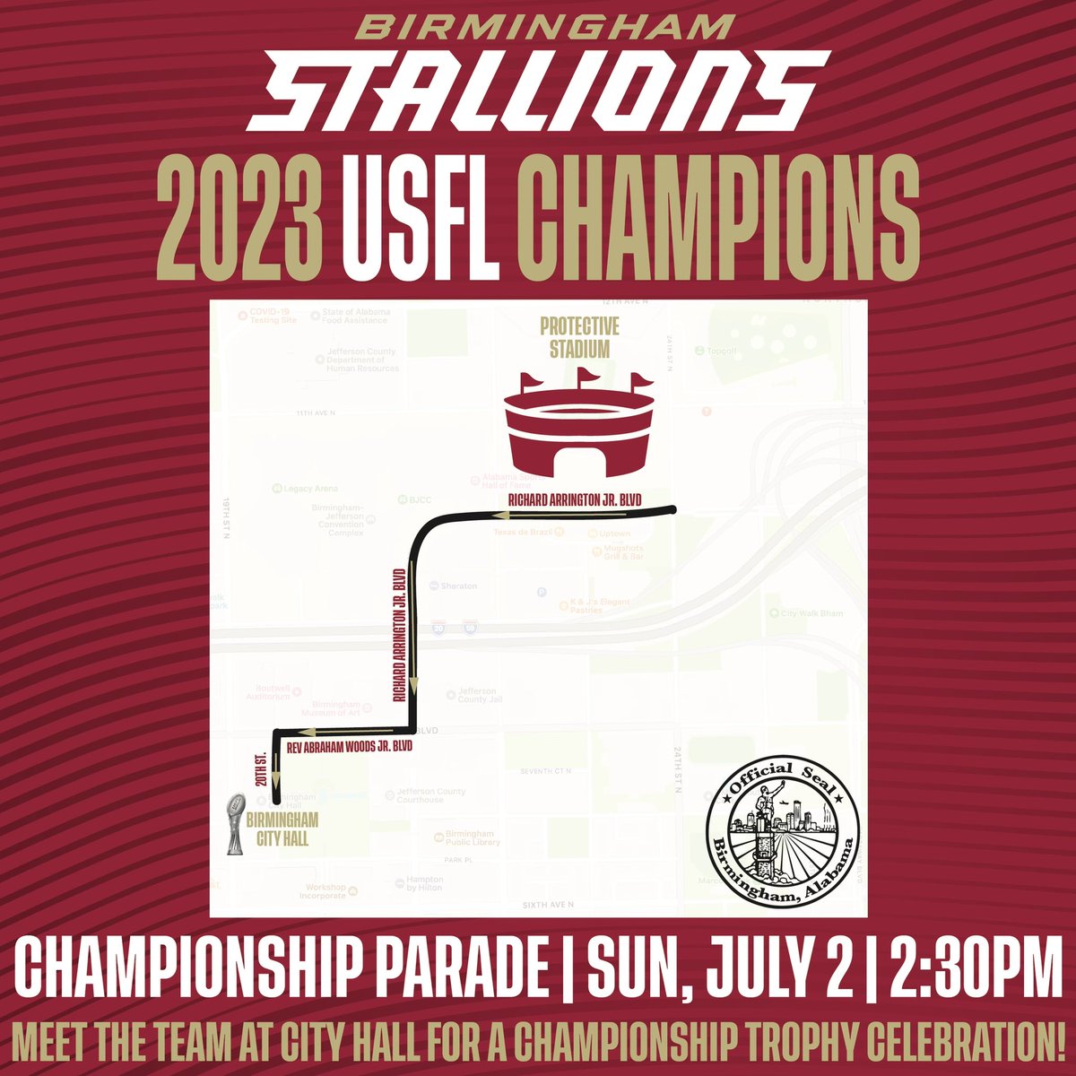 IT’S A PARADE INSIDE MY CITY 🏆🏆🏆 

See you there ‼️