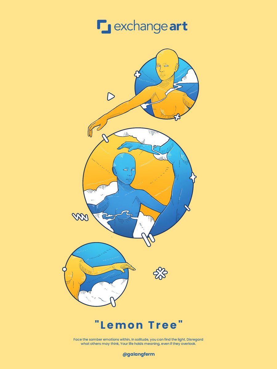 galangferm's tweet photo. 🚨New Piece!🚨
"Lemon Tree" available on @exchgART 💛💙

1/1 minimalism art
Reserve price : 0.7 $SOL

do you like this concept which part fam? 👀 link bellow👇 https://t.co/pGdBjCB1uF