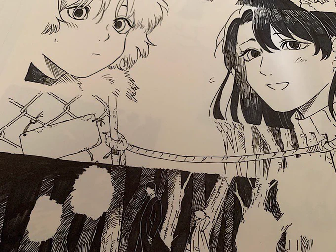 懐かしの原稿。新コミ投稿時の。この時はアナログ線画でした。 