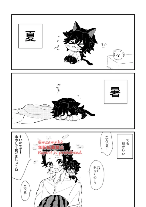 夏とねこぎゆさん
⚠ぎゆさんがちっちゃいネコチャンです 
