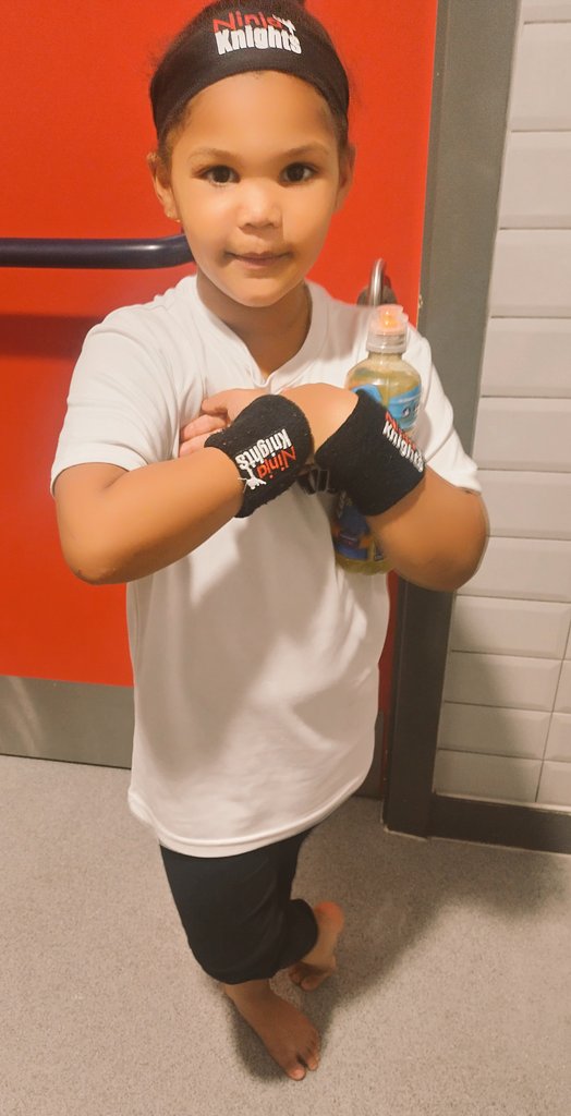 Ready to go 
<a href="/GymfinityKids/">Gymfinity Kids</a>  #GKNinjashowdown #GirlPower