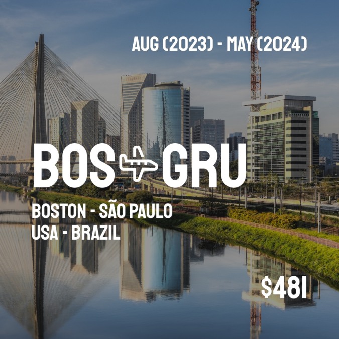 BOSCheapDeals's tweet photo. ✈️ Boston (BOS) to São Paulo (GRU) for only $481 (USD) roundtrip 💸
420 live dates on Adventure Machine. - get the app on iOS or Android #boston  #bostonterrier  #bostonceltics  #bostonfoodies  #bostonterriers  #bostonblogger https://t.co/XNFkrzlsdj