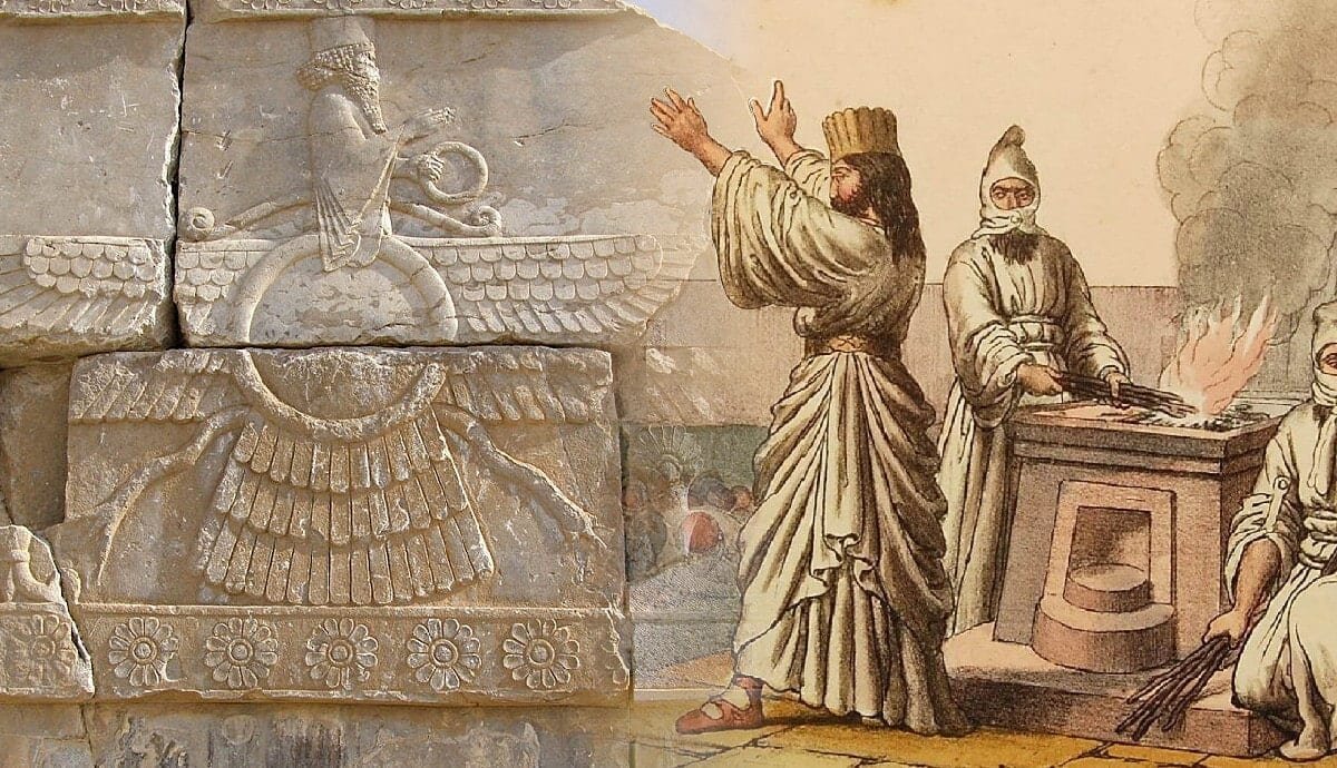 historyarmenia's tweet photo. Zoroastrianism in Armenia dates back 5th c. BC, spreading during Achaemenid &amp; Parthian periods to the Armenian Highlands. Prior the Christianization, Armenia was a predominantly Zoroastrian land. The deities Mithra (Mihr) &amp; Verethragna (Vahagn) enjoyed a high degree of reverence. https://t.co/52Jp7C0qEi