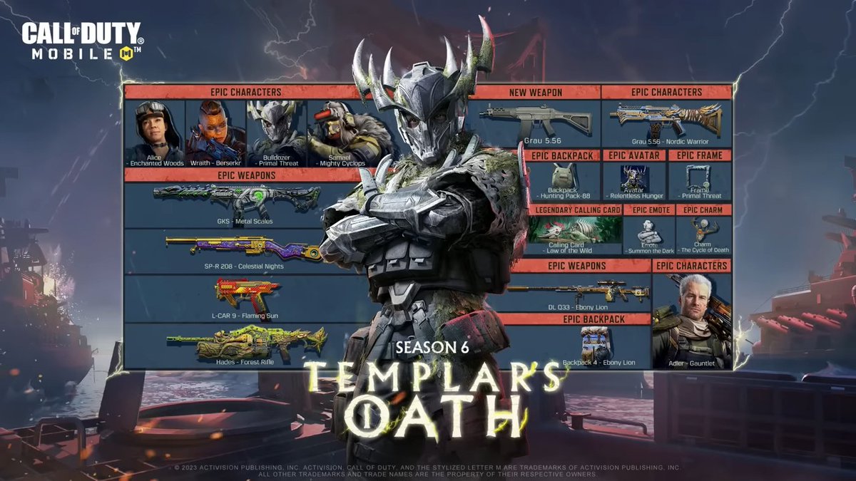 codmINTEL's tweet photo. Call of Duty: Mobile's S6 battle pass is _______.

A) Very good
B) Good
C) Mid
D) Bad
E) Very Bad https://t.co/moTmbRy4EP
