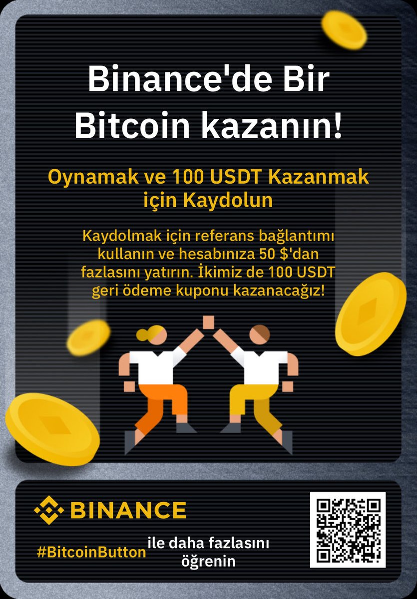 Kaydolmak için referans bağlantımı kullanın ve hesabınıza 50 $'dan fazlasını yatırın. İkimiz de 100 USDT geri ödeme kuponu kazanacağız! #BitcoinButton