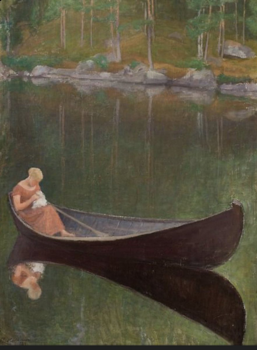 Pekka Halonen🎨 “Woman in a Boat”.