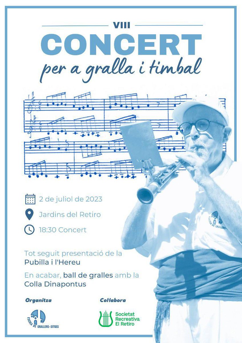 dinapontus's tweet photo. Aquest matí hem acompanyat als gegants de Sant Boi en les festes del barri de Casablanca i aquesta tarda tocarema casa, al Retiro en el concert de @escoladgrallers #gralla #gegants #terrabastall #timbal #dinapontusenruta i #dinapontusacasa #escoladegrallersdesitges https://t.co/iaV8gNegpV