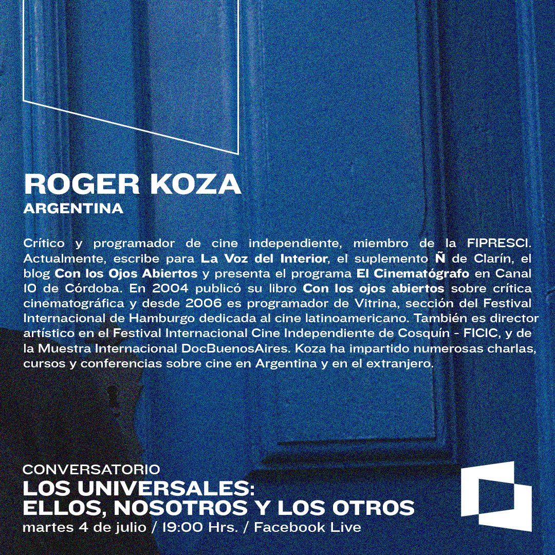 SeminarioFDR's tweet photo. [3/3] Roger Koza (@rogerkoza) es asesor de proyectos en la 8ª edición de @SeminarioFDR, organizada por @cineclubcito y el @CCELAPAZ https://t.co/gzttt1iL6s