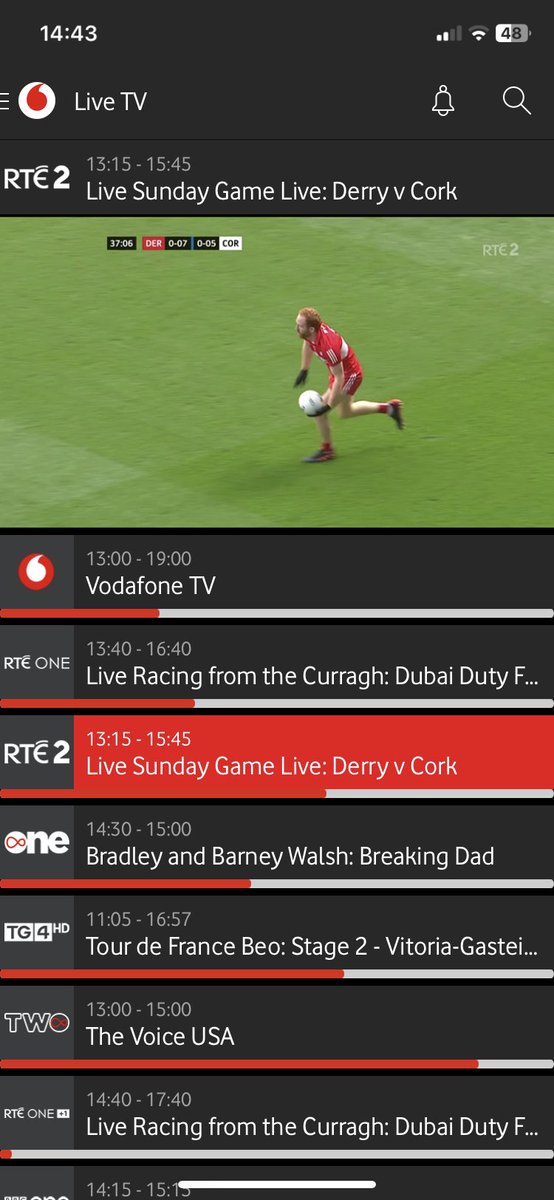 MarkOSull's tweet photo. @VodafoneIreland your TV anywhere app is not working.  Impossible to expand the screen.  Any fix for this? https://t.co/jg78m379kb