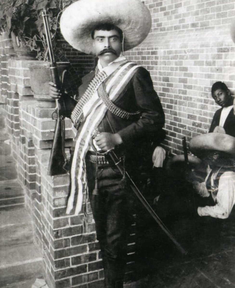 historyinmemes's tweet photo. This is Emiliano Zapata. He was a leading figure during the Mexican Revolution (1910-1920), during which he formed and commanded the Liberation Army of the South, an important revolutionary brigade. One of his most famous quotes was, "I would rather die standing than live on my knees."

Zapata was born on August 8, 1879, in Anenecuilco, Mexico. He was assassinated on April 10, 1919, by agents of the Mexican President Venustiano Carranza, who strongly opposed Zapata's agendas.