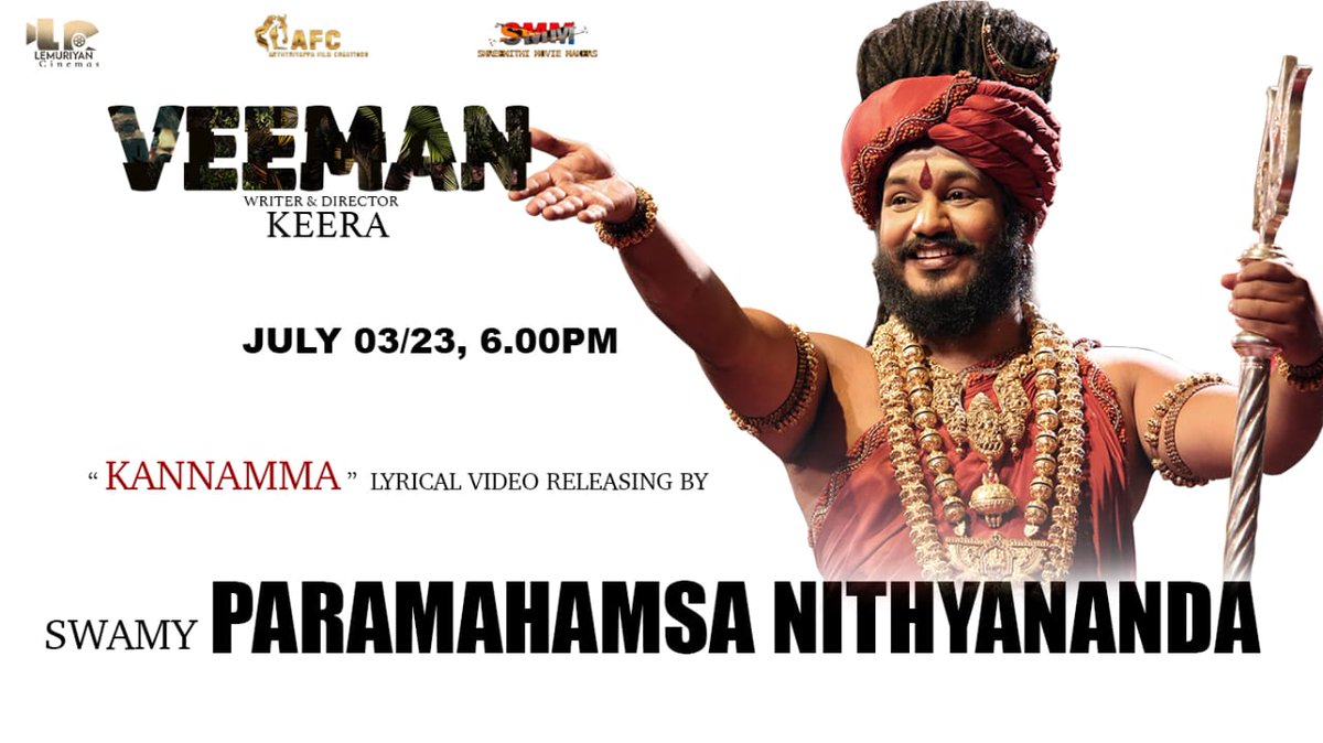 KollywoodStreet's tweet photo. #Kannamma Lyrical video from
#Veeman 🐘 will be Released by @SriNithyananda 🔱on July 3rd 6⃣PM
@dir_keeraa @LemuriyanCinema
@lemuriyan_music @music_jit
@Sivasuriapandi2 @mukilan_p
@Balajimuniyandi @anuradhasrirams @pro_guna #KollywoodStreet https://t.co/2MqIPPZg1X