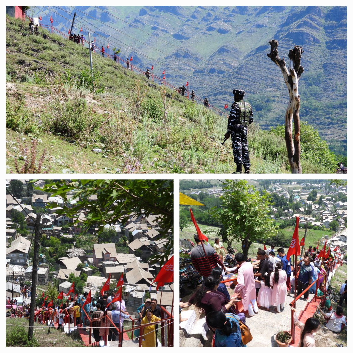 Troops of 185 Bn Guarding the Faith &amp; Devotion of Yatries at "Shri Mata Jawali Ji, Khrew" on the occasion of yearly festival “HAR CHODAH”