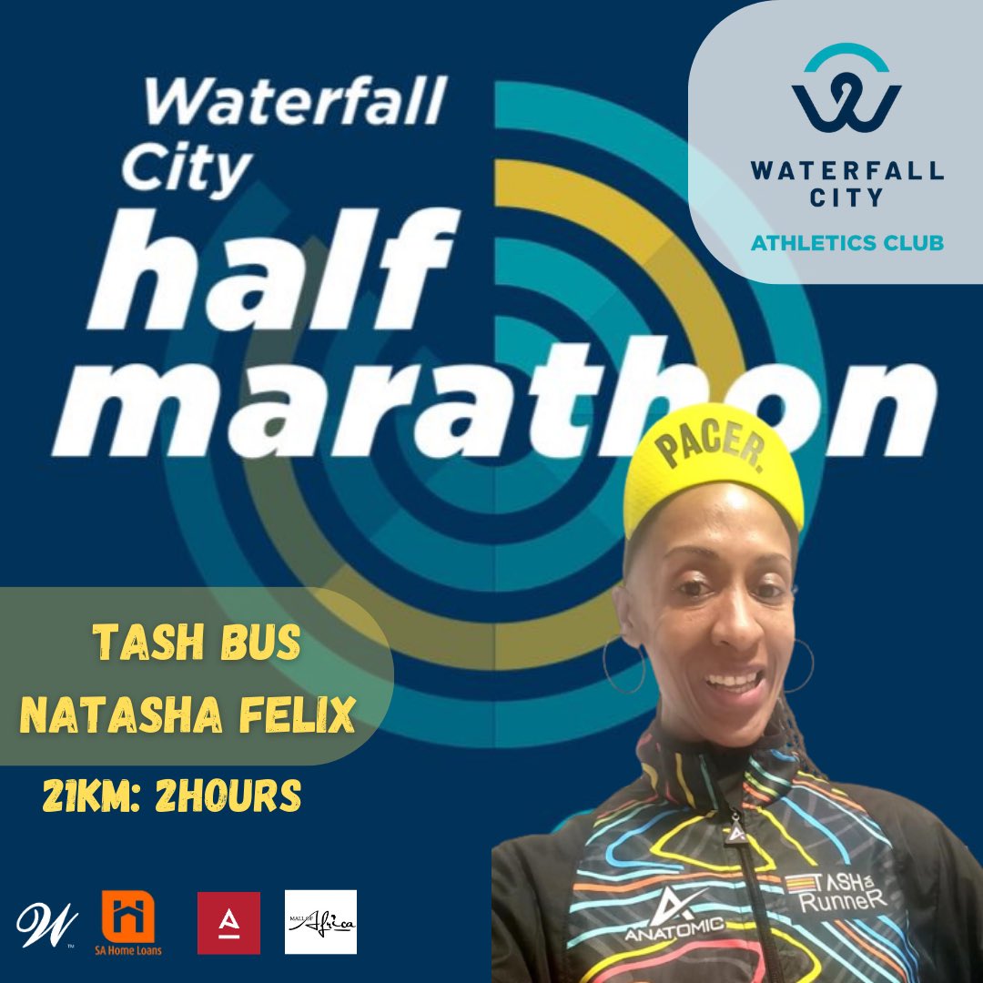 waterfallcityac's tweet photo. The #WaterfallCityHalfMarathon pacesetter line up is just getting hotter and hotter! Next up We’ve got @TashDaRunner driving the “Tash Bus” promising to deliver passengers in 2 hours- Guaranteed 😁 Get your bus ticket TODAY! - follow the link below⬇️#Reakitima #BlueWave #WCAC https://t.co/tsgEG2rvNj