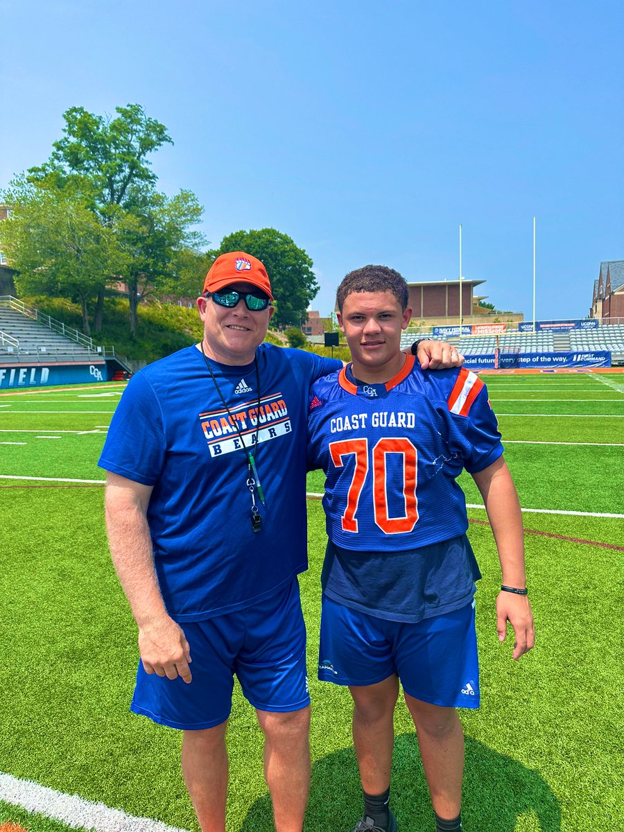 Thanks to all the coaches that gave me the opportunity to compete at the Coast Guard football camp!!