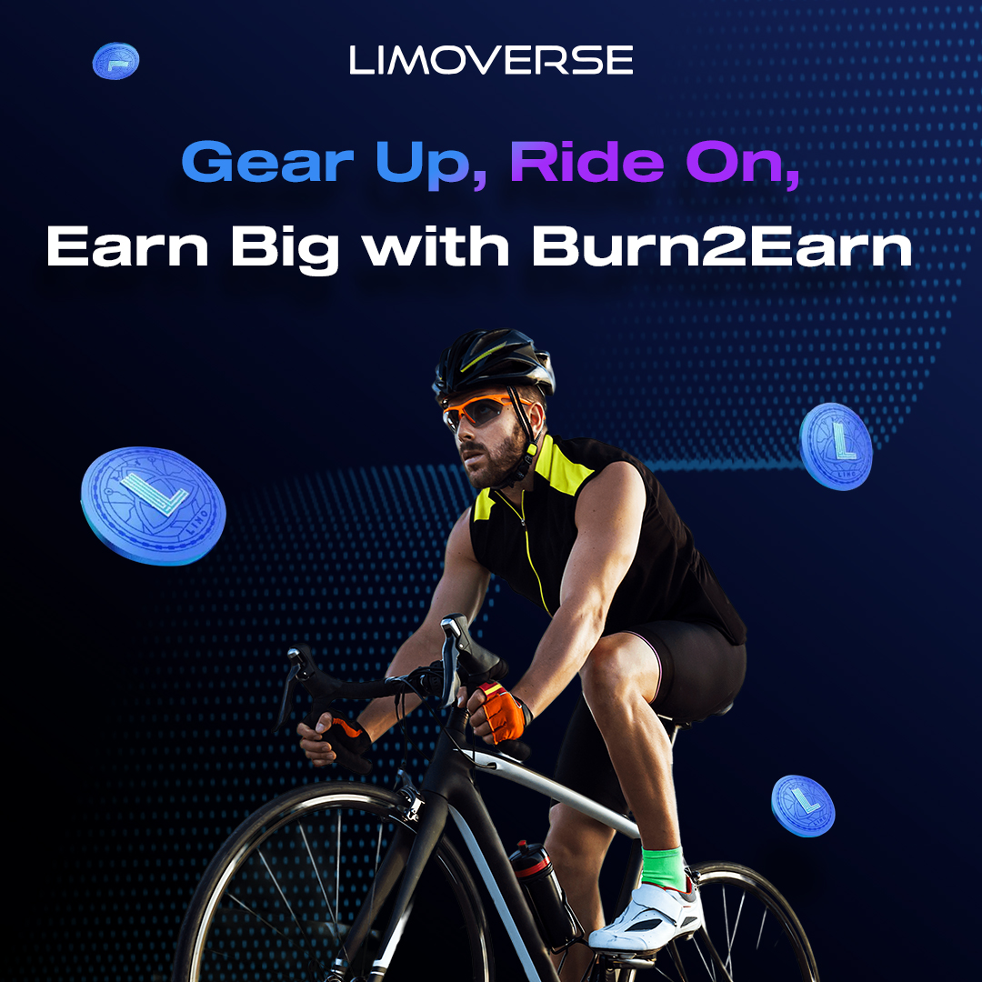 limoverseglobal's tweet photo. 🔥💰Join the #Burn2Earn Challenge - Cycling Edition and ignite your earnings!🚴Pedal your way to rewards and conquer the roads.Earn points for every kilometer you ride &amp; unlock exciting rewards.Let's fuel your passion for cycling and elevate your fitness journey #Limoverse #NFT💪 https://t.co/OnXssacIyB