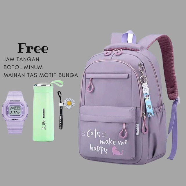 Cek Tas Ransel anak Sekolah SD SMP 3 IN1 Motif CATS Free Jam Tangan Dan Botol Minum dengan harga Rp61.750 - Rp94.050. Dapatkan di Shopee sekarang! shope.ee/7f5ifBOHxy?sha…