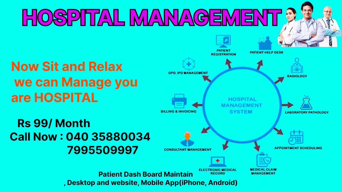 racdoc2's tweet photo. HOSPITAL MANAGEMENT
we can manage You are
HOSPITAL040 35880034 /7995509997 https://t.co/xKCKAvY1Bn