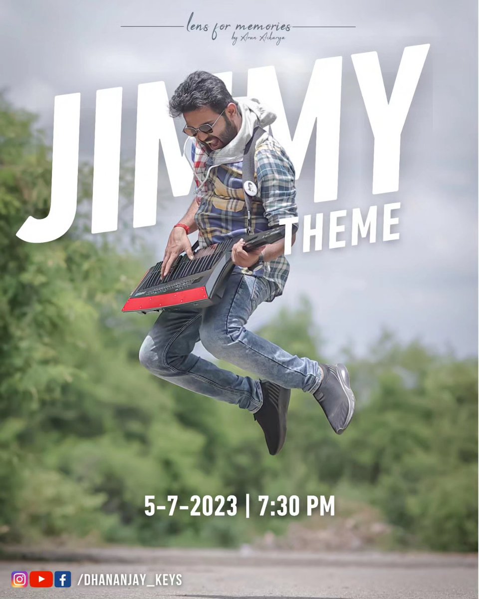 Dhananjay_keys's tweet photo. ♥️♥️ This Wednesday.. 7:30pm
#Jimmy @sanchithsanjeev ⚡ @KicchaSudeep ⚡@iamsanvisudeep ⚡ @vasukivaibhav

Dedicating this to the team Jimmy!
Loved the character glimpse.. https://t.co/mVvlyhKKue