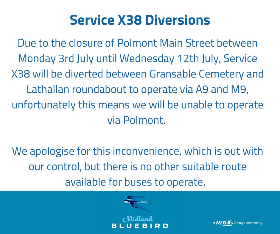 ⚠️Service X38 Diversions⚠️