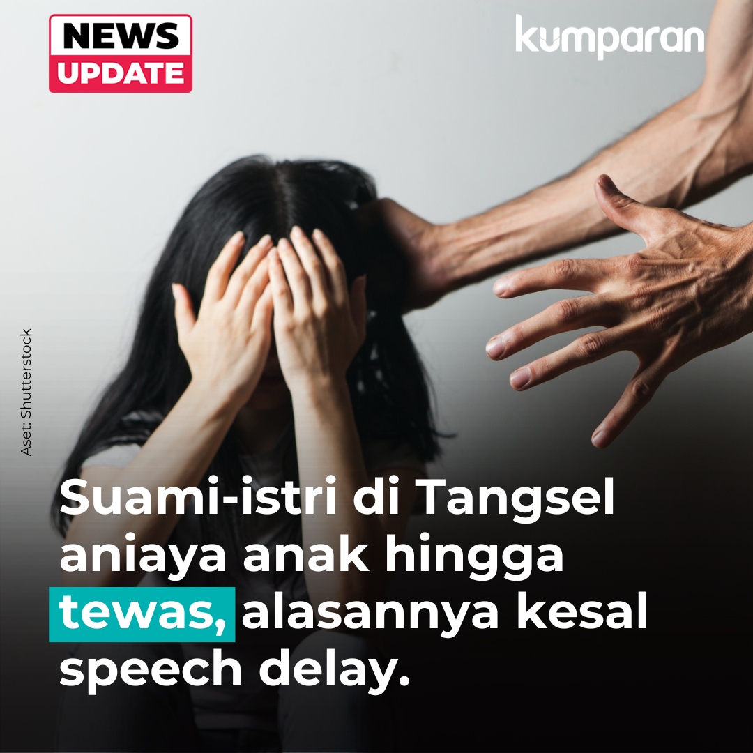 kumparan's tweet image. Balita laki-laki 4 tahun di Pamulang, Tangerang Selatan, diduga dianiaya hingga tewas oleh D, ayah tirinya, dan AZ, ibu kandungnya karena korban lambat bicara. Korban sempat menerima perawatan, tapi tidak selamat. #newsupdate #update #news #oneliner bit.ly/3NDR4hA