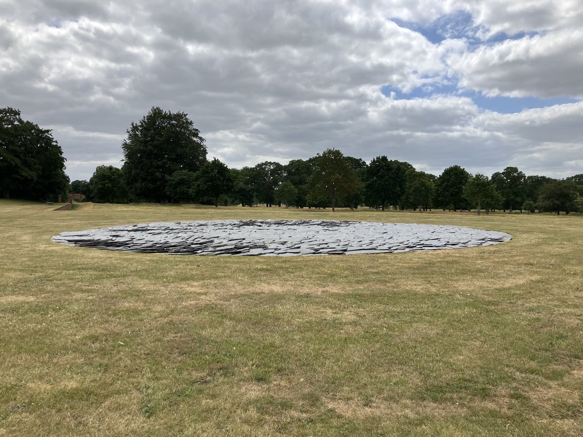 Visited #HoughtonHall today, Richard Long’s Full Moon Circle seemed to reflect the sky