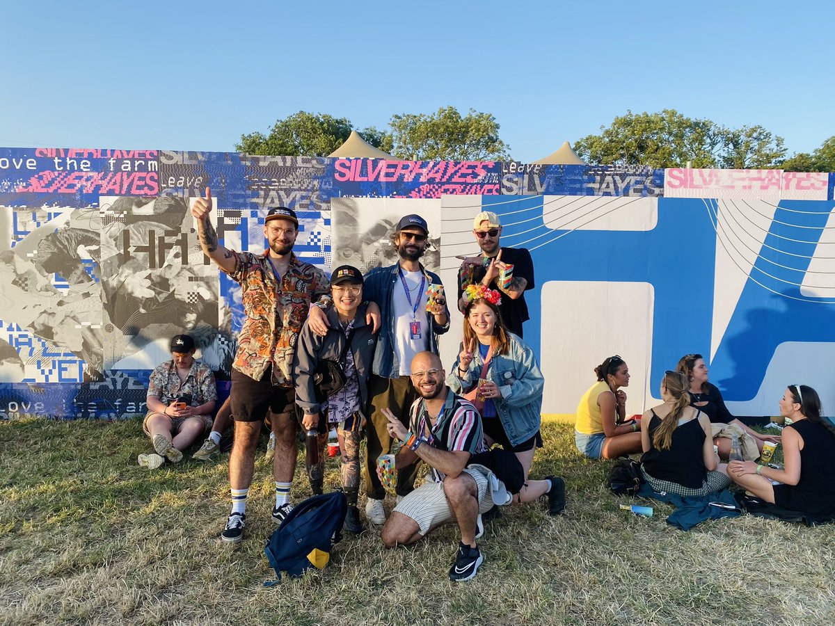 We love designing for festivals and events! Here’s the team enjoying Glastonbury this year. Super proud to have made work for West Holts and Silver Hayes areas ✨