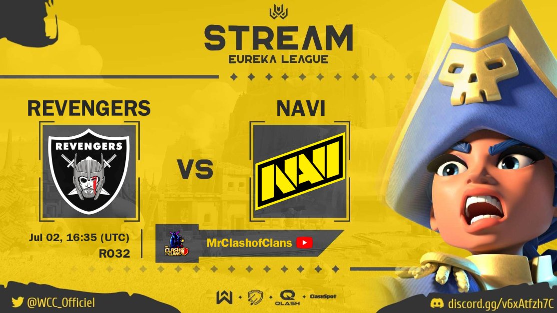 MrclashofclansX's tweet photo. Watch today's game 
@REVENGERS5254 vs @NAVI_coc  
Link :- https://t.co/MrMMM3vgoK 
Bd time : 10:00 PM
Utc time : 04:00 PM 
Ist : 09:30 PM https://t.co/no3YLMp8SB