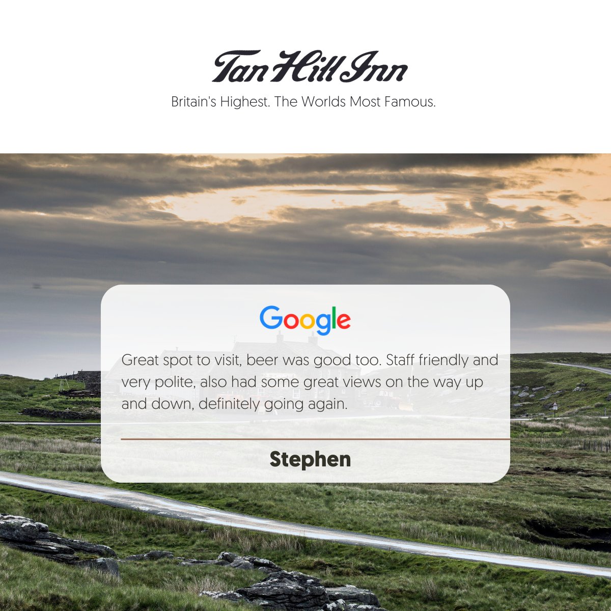 Thank you Stephen for your recent Google review! 👍 #GoogleReview #TanHillInn