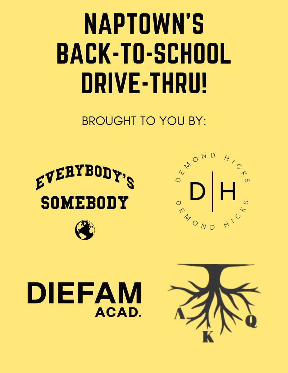 Maal317's tweet photo. Peace! Naptown’s Back-To-School Drive-Thru event will provide basic schools and materials for our cities youth grades K-12! The event will go on while supplies last! 🫱🏿‍🫲🏾 https://t.co/prQgo7jxRh